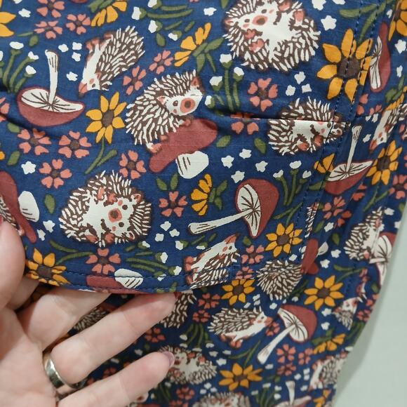 DULUTH TRADING Heirloom Gardening Bib Overalls XXS x 33 NWT Hedgehog Mushroom - Picture 16 of 16